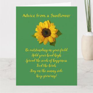 Advice from a Sunflower Design Greeting Card