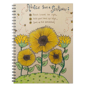 "Advice from a Sunflower" Notebook