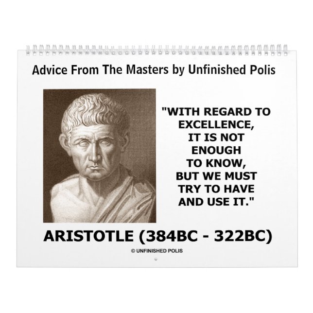 Advice From The Masters by Unfinished Polis Calendar (Cover)