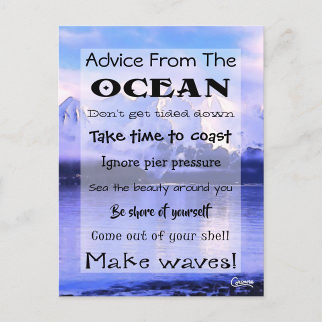 Advice From the Ocean - Postcard (Front)