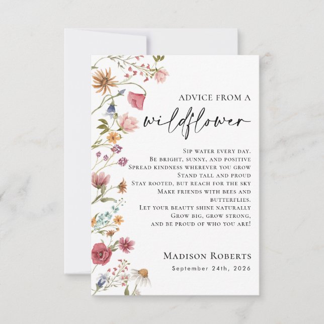 Advice from Wildflower card (Front)