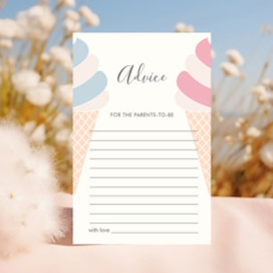 Advice Ice Cream Pastel Colour Gender Reveal