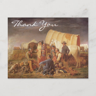 Advice on Prairie by William Ranney, Thank You Postcard