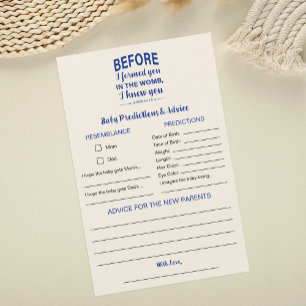Advice & Predictions Bible Verse Baby shower Game