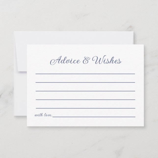 Advice & Wishes Blue Fish Sea Couples Shower Card (Front)
