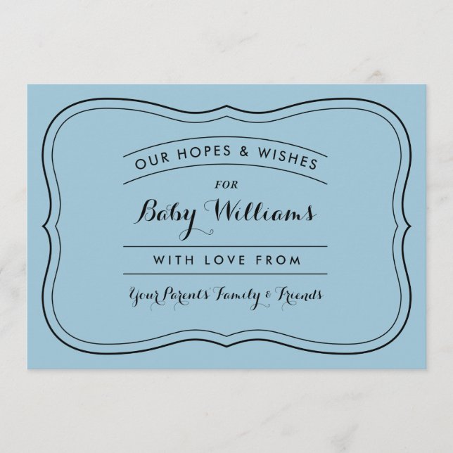Advice & Wishes for Baby Cards for Custom Colours (Front)