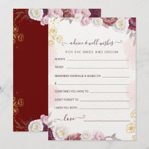 Advice & Wishes for Bride and Groom Holiday Card