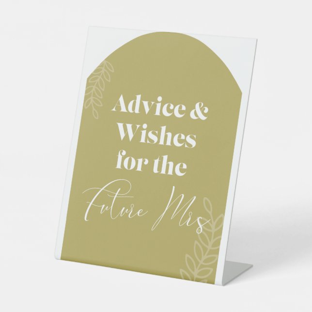 Advice & Wishes for Future Mrs Sign  (Front)