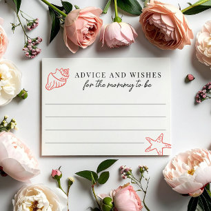 Advice & Wishes for Mommy to Be Baby Shower Game Enclosure Card