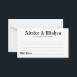 Advice & Wishes Gothic Wedding Card<br><div class="desc">Feel free to personalize and customize this advice and wishes gothic wedding card. Edit options are available.</div>