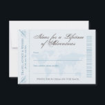 Advice & Wishes Travel Adventure Date Night Card<br><div class="desc">Travel Advice & Wishes for the New Mr. and Mrs. Bridal Shower or Wedding Advice Cards inspired by Vintage Map Boarding Pass and antique globe designs, perfect for a destination wedding or travel theme reception or party featuring blue and tan colours for a simple, rustic look that really stands out....</div>
