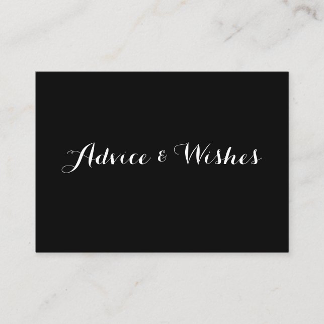 Advice & Wishes Wedding Cards (Front)