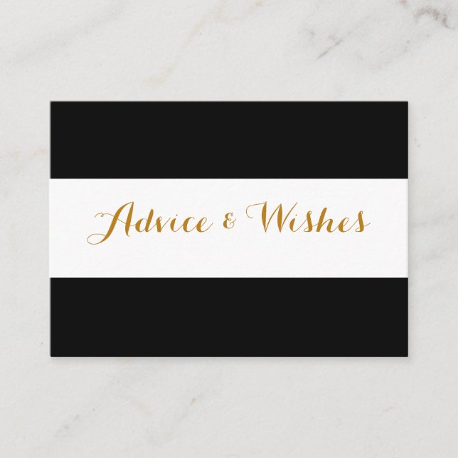 Advice & Wishes Wedding Cards (Front)