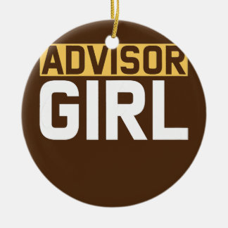Advisor Girl Financial Advisor Women in Finance  Ceramic Ornament
