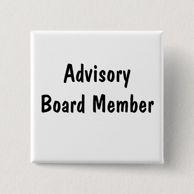 Advisory Board Member 2 Inch Square Button (Front)