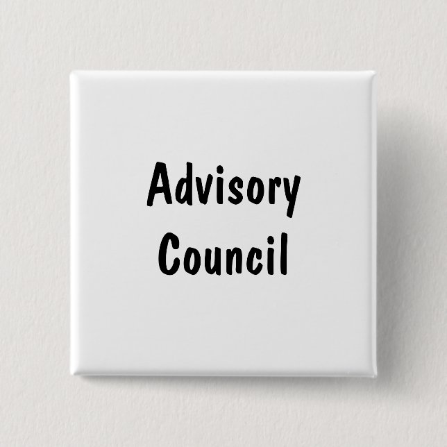 Advisory Council 2 Inch Square Button (Front)