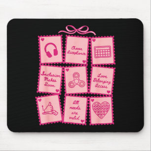 Advocacy Inclusion Valentine Stamp Special Educati Mouse Pad