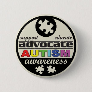 Advocate Autism Awareness 2 Inch Round Button
