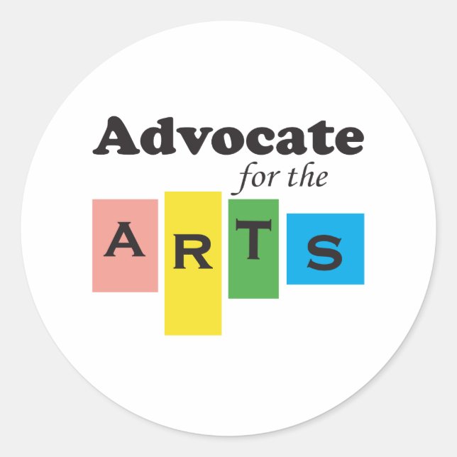 Advocate for the Arts Classic Round Sticker (Front)