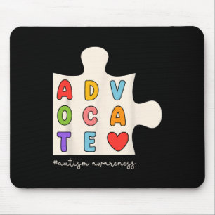 Advocate Groovy Puzzle Piece Autism Awareness Supp Mouse Pad