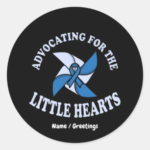 Advocating for Little Hearts Child Abuse Preventio Classic Round Sticker