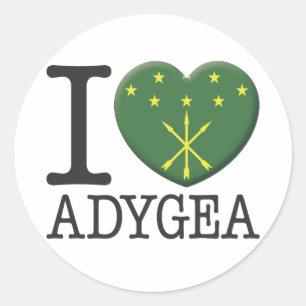 Adygea Classic Round Sticker