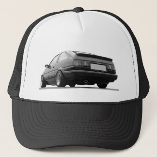 AE86 Black & White Trucker Hat