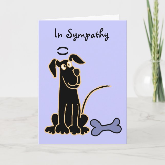 AE- Black Dog Pet Sympathy Card (Front)