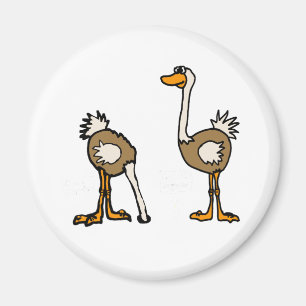 AE- Ostriches in Sand Magnet