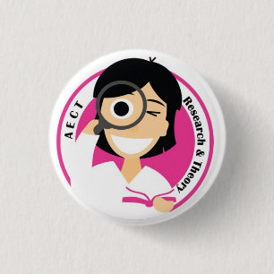 AECT Research and Theory Button-Small Female 1 Inch Round Button