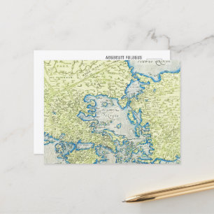 Aegaeum Pelagus Ancient World Map Postcard