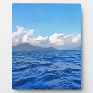 Aegean Blue Marmaris Turquoise Coast Painting Plaque