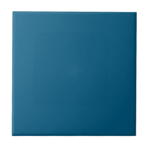 Aegean Sea Blue Solid Colour Print Tile