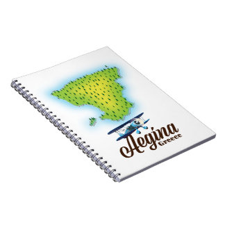 Aegina Greece island map Notebook