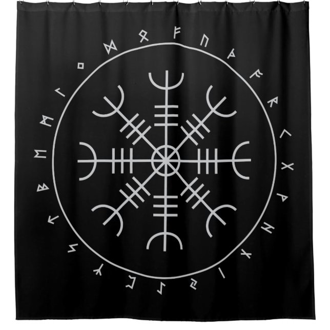 Aegishjalm Runes Douche rideau (Devant)