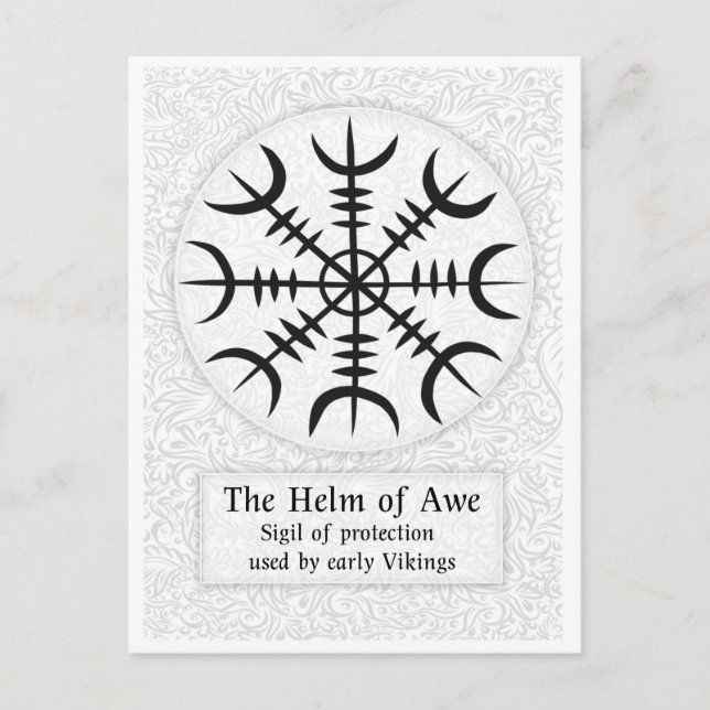 Ægishjálmr – Viking Helm of Awe Norse Protection Postcard (Front)