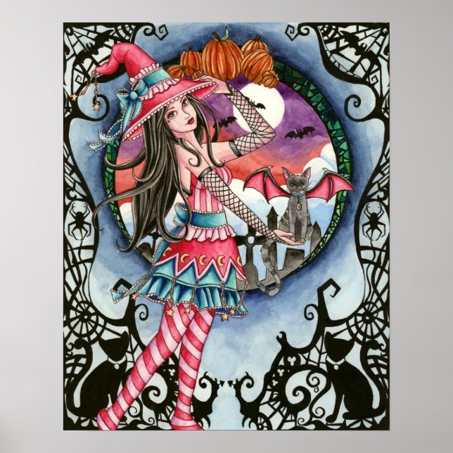 Aelita et Jax - Poster de sorcière d'Halloween (Devant)