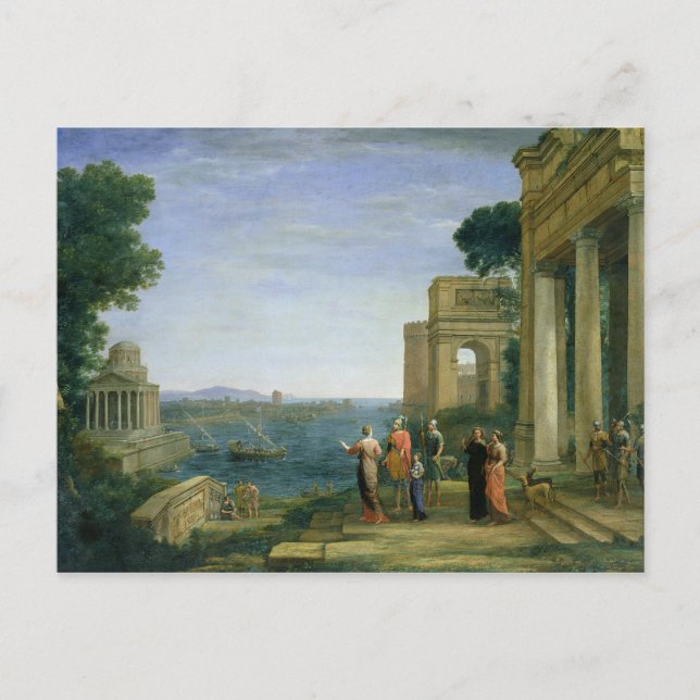 Aeneas and Dido in Carthage, 1675 Postcard (Front)