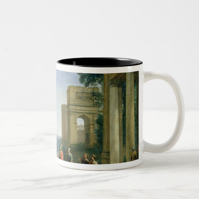 Aeneas and Dido in Carthage, 1675 Two-Tone Coffee Mug (Right)