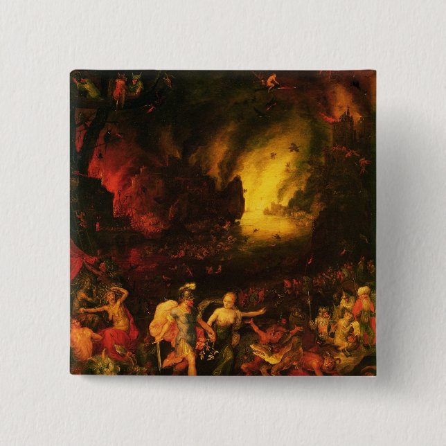Aeneas in Hades 2 Inch Square Button (Front)