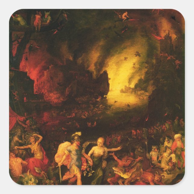 Aeneas in Hades Square Sticker (Front)