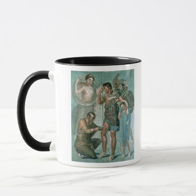 Aeneas injured, from Pompeii Mug (Left)