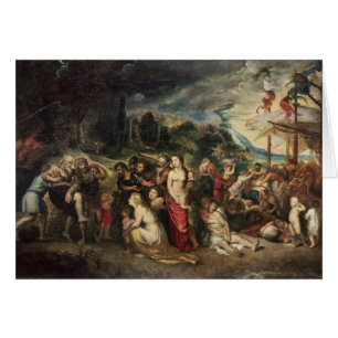 Aeneas prepares to lead the Trojans into exile