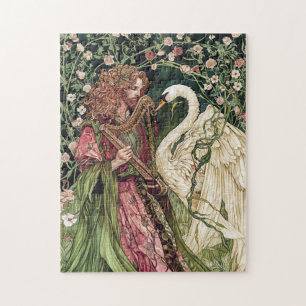 Aengus  celtic God of Love and Beauty Jigsaw Puzzle
