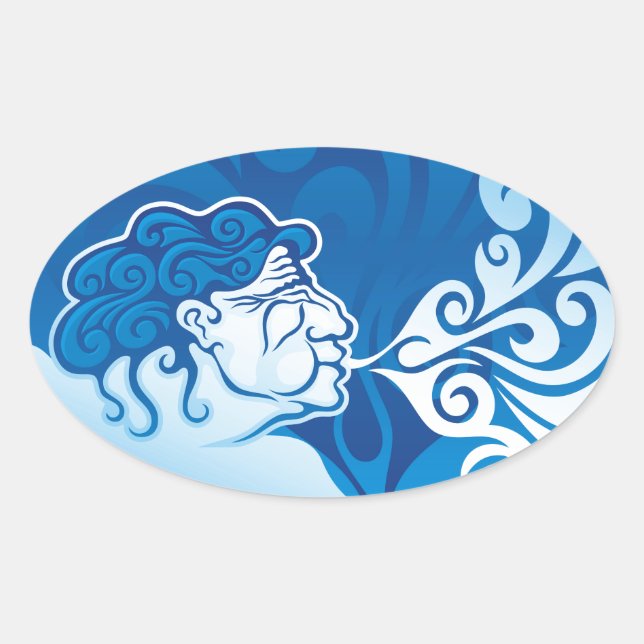Aeolus Oval Sticker (Front)