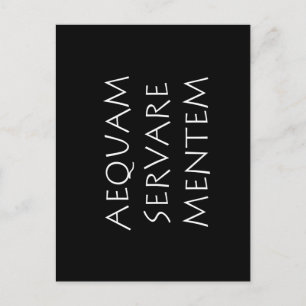 Aequam servare mentem postcard