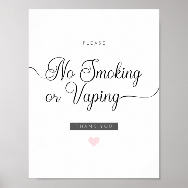 Aérbnb No Smoking or Vaping Poster (Devant)