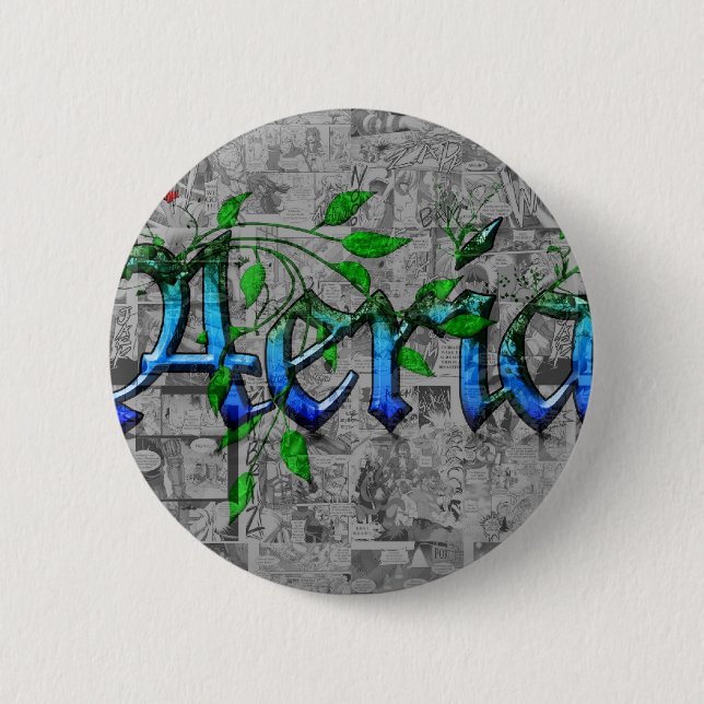 Aeria & Manga 2 Inch Round Button (Front)