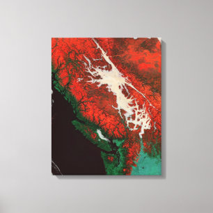 Aerial British Columbia Wrapped Canvas Print