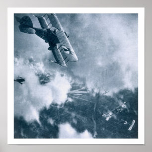 Aerial Combat on the Western Front, World War One, Poster